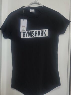 Gymshark Black Tee with White Logo